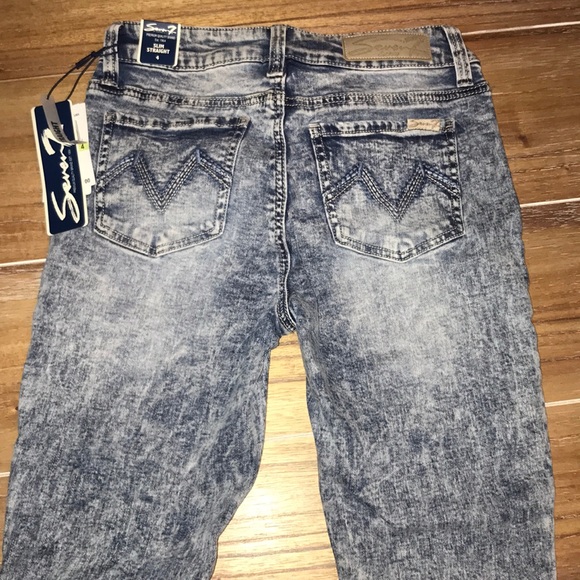 Seven Women’s Jeans High Cuff Aruba Blue - 4 - Picture 6 of 7